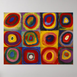 Kandinsky Colour Study of Squares Circles Poster
