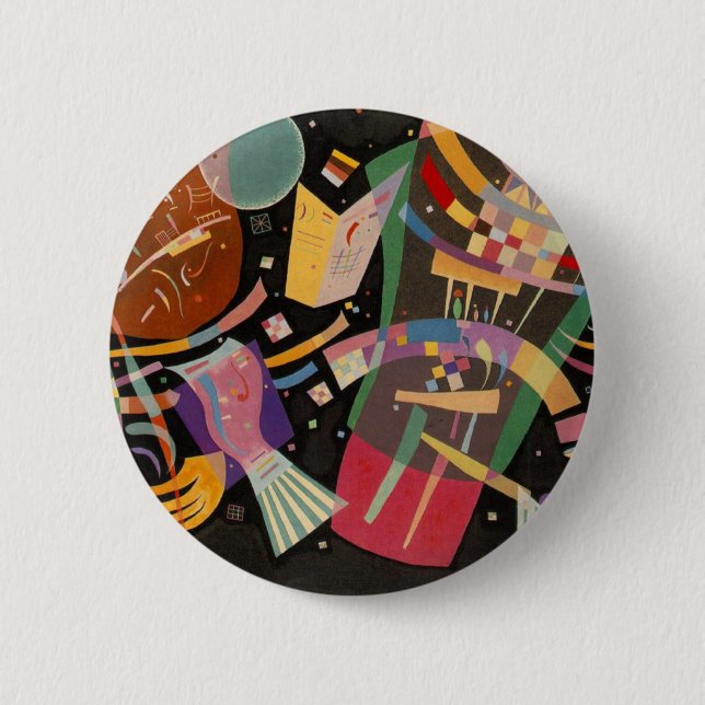 Kandinsky Composition 10 Abstract Painting 6 Cm Round Badge (Front)