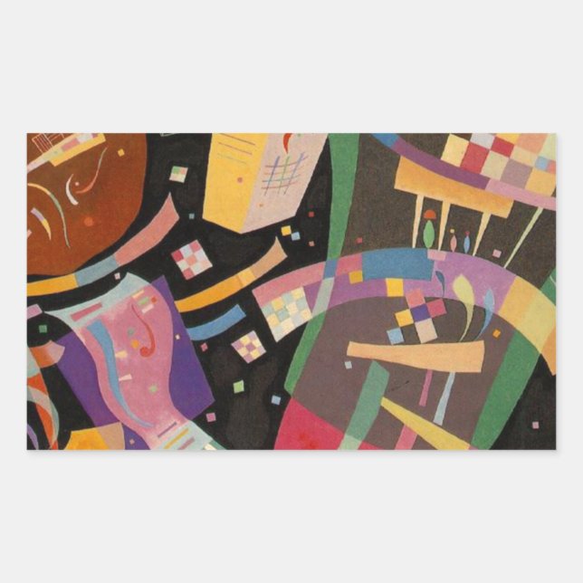 Kandinsky Composition 10 Abstract Painting Rectangular Sticker (Front)