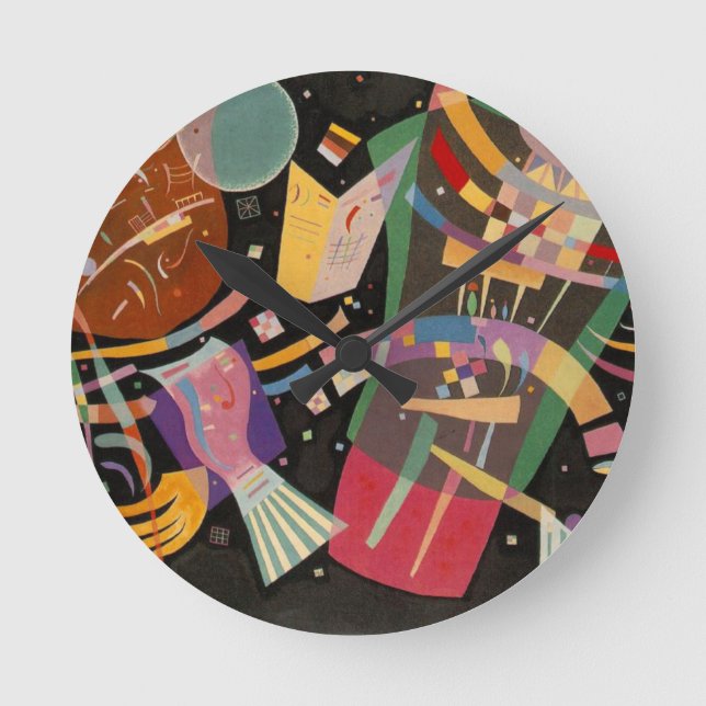 Kandinsky Composition 10 Abstract Painting Round Clock (Front)