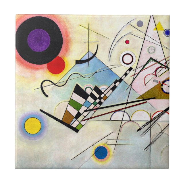 Kandinsky Composition 8 Ceramic Tile (Front)