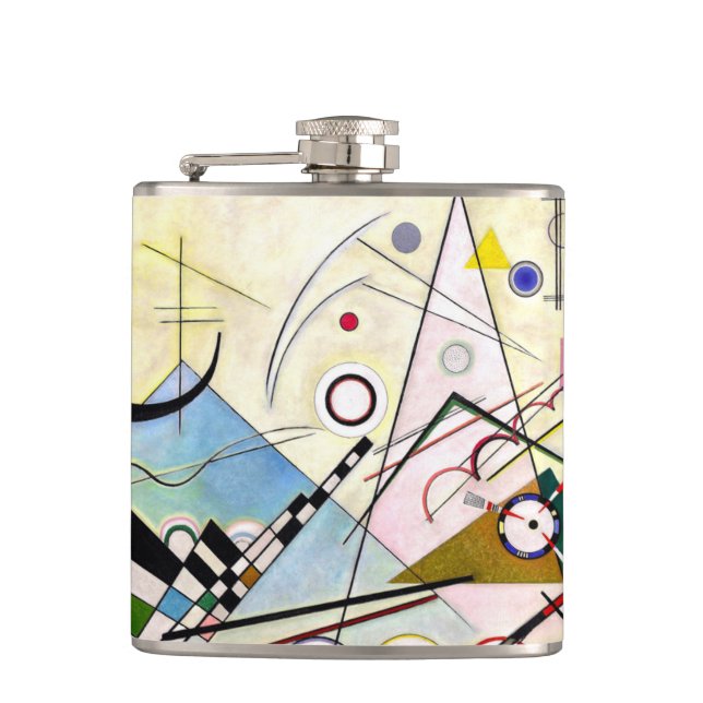 Kandinsky Composition 8 Hip Flask (Front)
