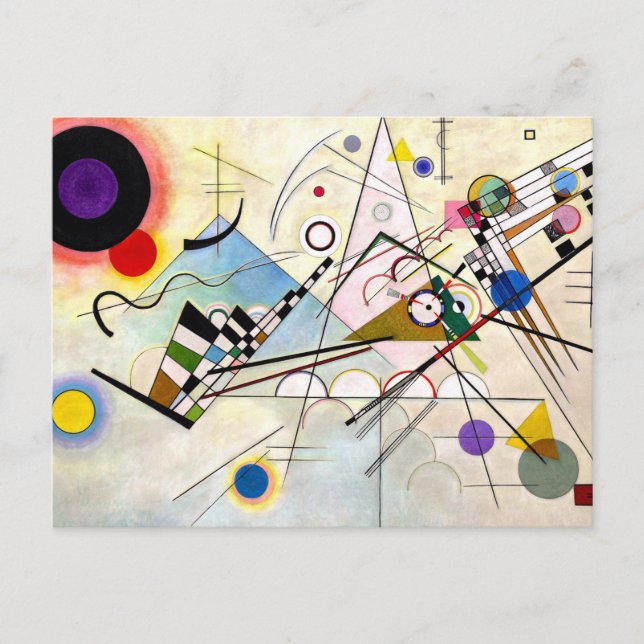 Kandinsky Composition 8 Holiday Postcard (Front)