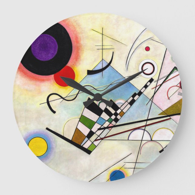 Kandinsky Composition 8 Large Clock (Front)