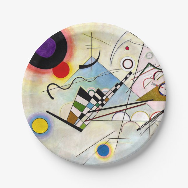 Kandinsky Composition 8 Paper Plate (Front)
