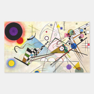 Kandinsky Composition 8 Rectangular Sticker