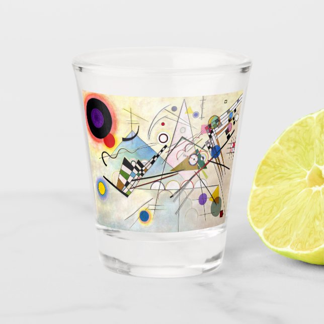 Kandinsky Composition 8 Shot Glass (Front)