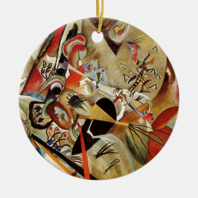Kandinsky Composition Abstract Ceramic Ornament (Front)
