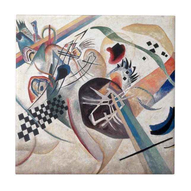 Kandinsky Composition Abstract Ceramic Tile (Front)