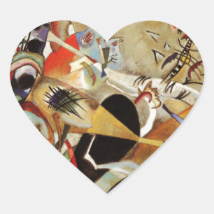 Kandinsky Composition Abstract Heart Sticker