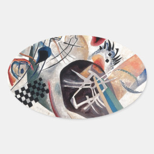 Kandinsky Composition Abstract Oval Sticker
