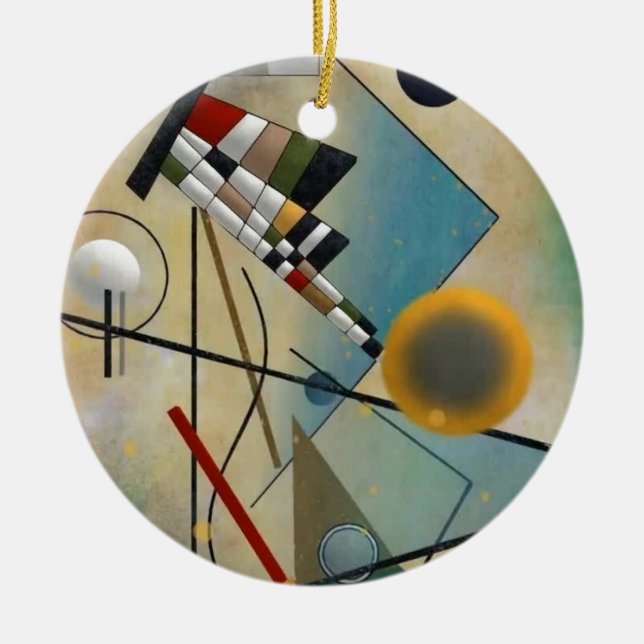 Kandinsky Composition Abstract Painting Ceramic Ornament (Front)