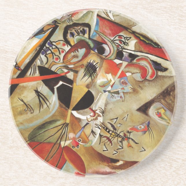 Kandinsky Composition Abstract Painting Coaster (Front)