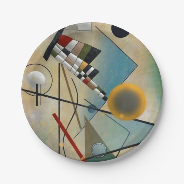 Kandinsky Composition Abstract Painting Paper Plate (Front)