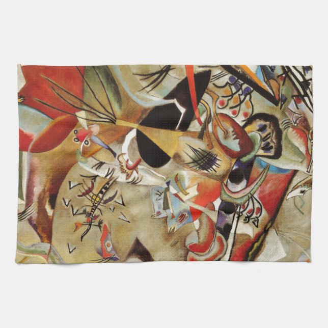 Kandinsky Composition Abstract Painting Tea Towel (Horizontal)