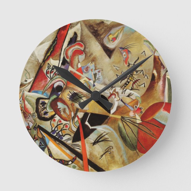 Kandinsky Composition Abstract Round Clock (Front)