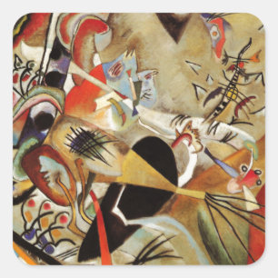 Kandinsky Composition Abstract Square Sticker