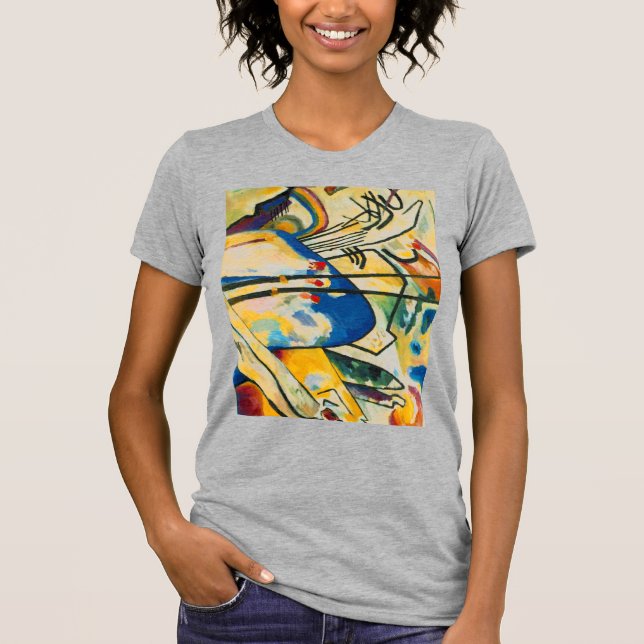Kandinsky Composition IV Abstract Art Heather Grey T-Shirt (Front)
