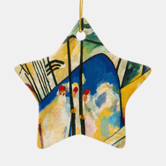 Kandinsky Composition IV Ceramic Ornament (Front)