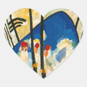 Kandinsky Composition IV Heart Sticker