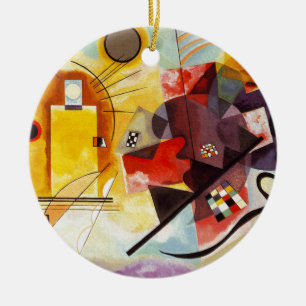 Kandinsky Composition Red Yellow Blue Abstract Art Ceramic Ornament