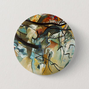 Kandinsky Composition V Abstract Painting 6 Cm Round Badge
