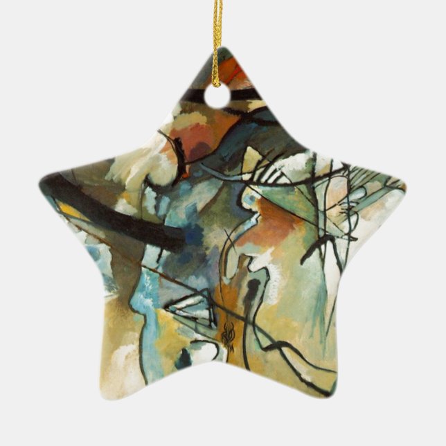 Kandinsky Composition V Abstract Painting Ceramic Ornament (Front)