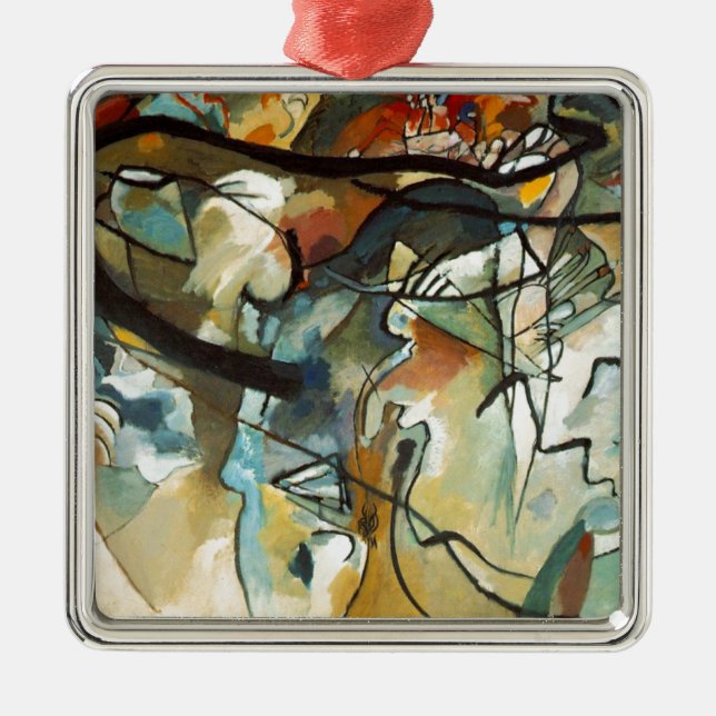 Kandinsky Composition V Abstract Painting Metal Tree Decoration (Front)
