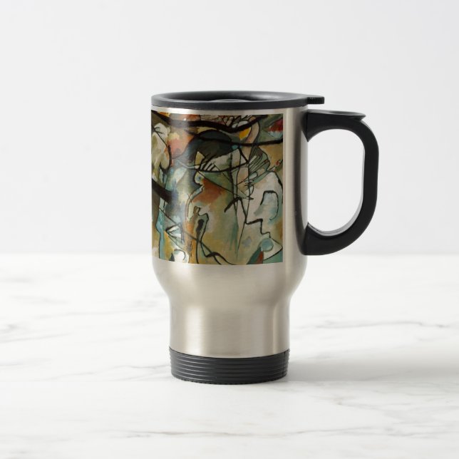 Kandinsky Composition V Abstract Painting Travel Mug (Right)