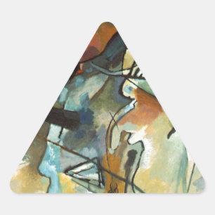 Kandinsky Composition V Abstract Painting Triangle Sticker