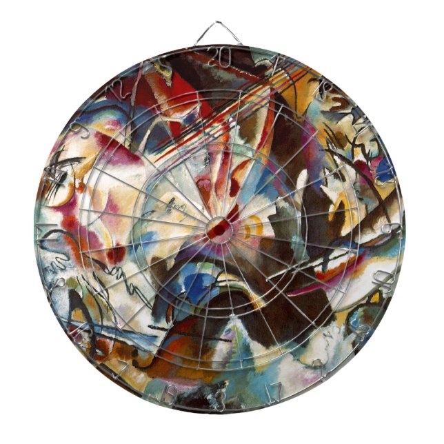 Kandinsky Composition VI Abstract Painting Dartboard (Front)