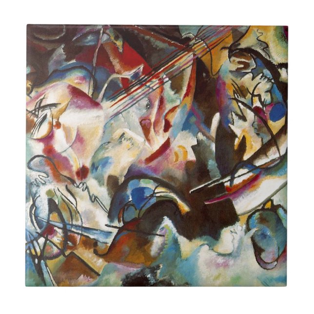 Kandinsky Composition VI Abstract Painting Tile (Front)