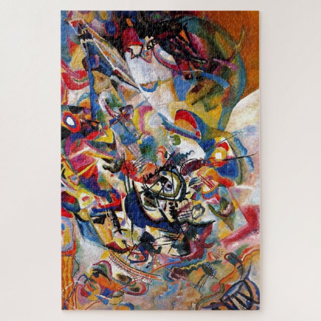 Kandinsky Composition VII Abstract Painting Jigsaw Puzzle (Vertical)