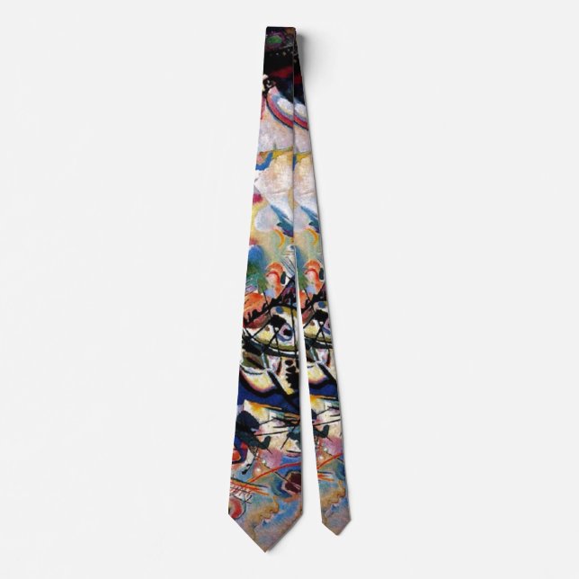 Kandinsky Composition VII Abstract Painting Tie (Front)