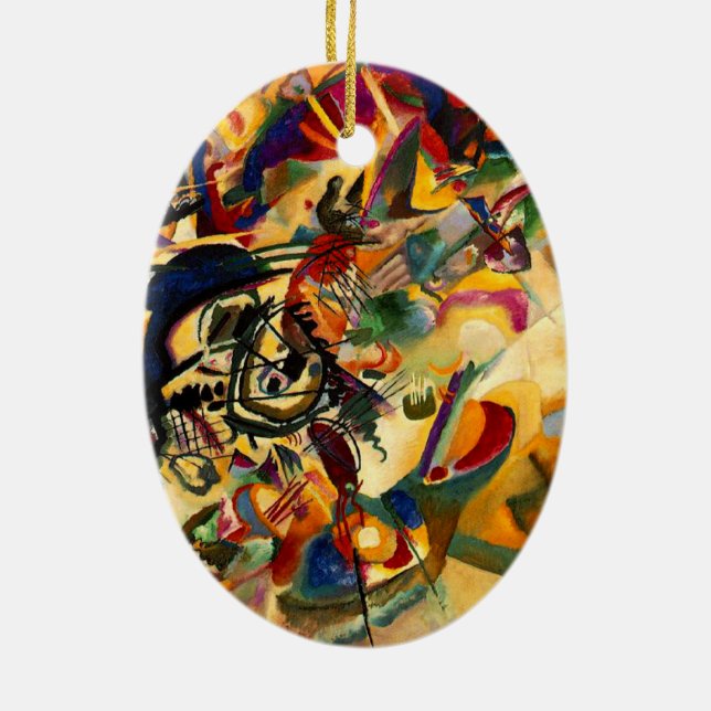 kandinsky - Composition VII Ceramic Tree Decoration (Back)