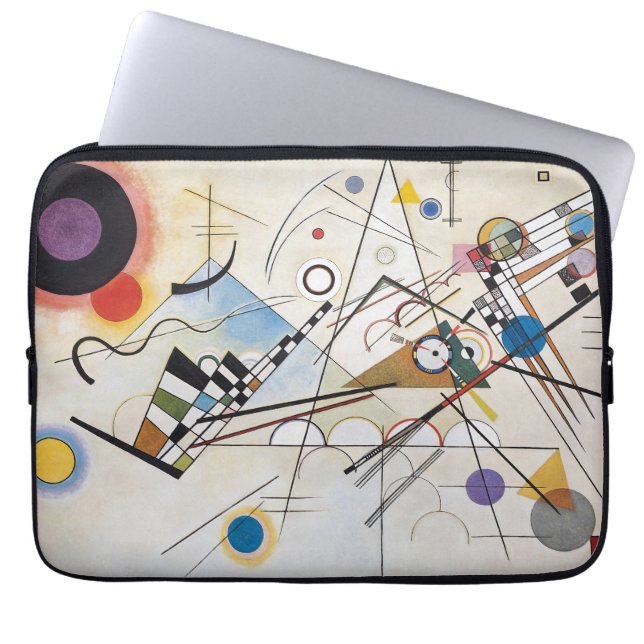 Kandinsky Composition VIII Abstract Art Laptop Sleeve (Front)