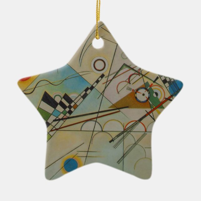 Kandinsky Composition VIII Ceramic Tree Decoration (Front)