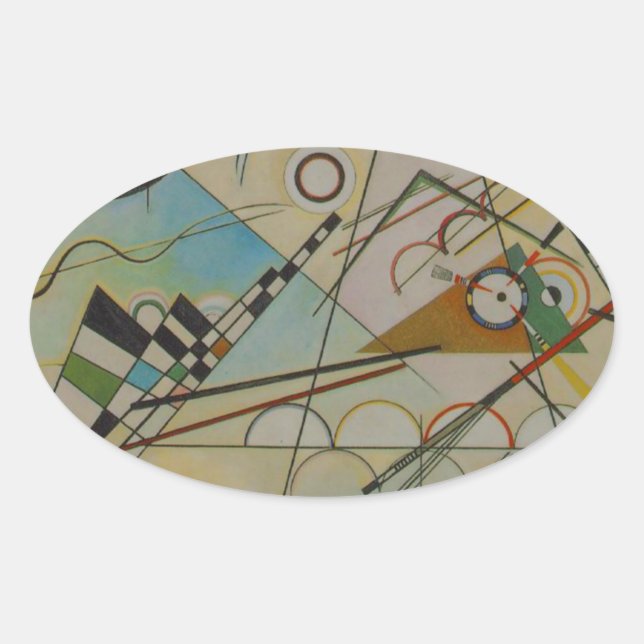 Kandinsky Composition VIII Oval Sticker (Front)