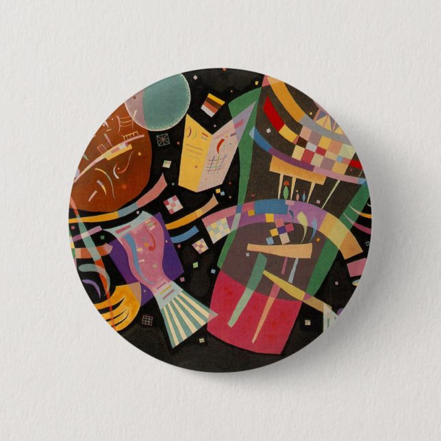 Kandinsky Composition X Abstract Artwork 6 Cm Round Badge (Front)