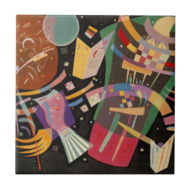 Kandinsky Composition X Abstract Artwork Ceramic Tile (Front)