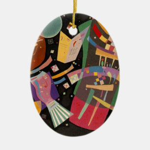 Kandinsky Composition X Abstract Artwork Ceramic Tree Decoration