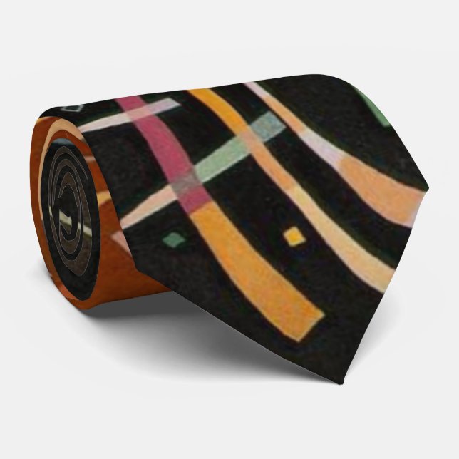Kandinsky Composition X Abstract Artwork Tie (Rolled)