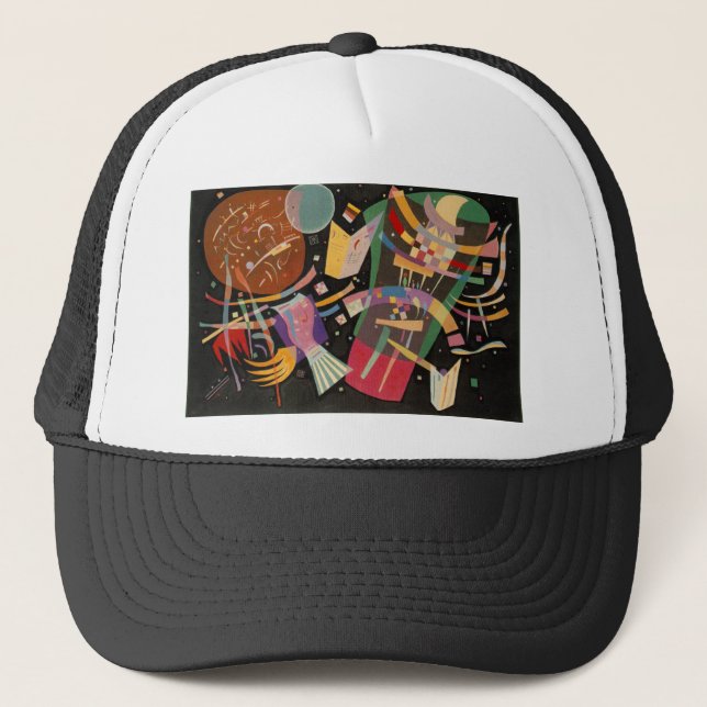 Kandinsky Composition X Abstract Artwork Trucker Hat (Front)