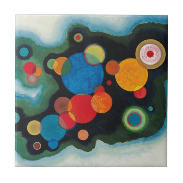 Kandinsky Deepened Impulse Abstract Artwork Ceramic Tile (Front)