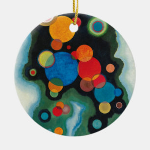 Kandinsky Deepened Impulse Abstract Oil on Canvas Ceramic Ornament