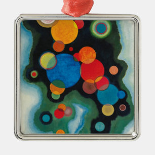 Kandinsky Deepened Impulse Abstract Oil on Canvas Metal Ornament