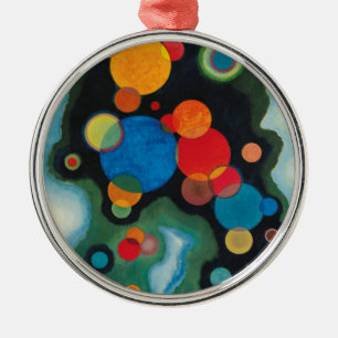 Kandinsky Deepened Impulse Abstract Oil on Canvas Metal Tree Decoration