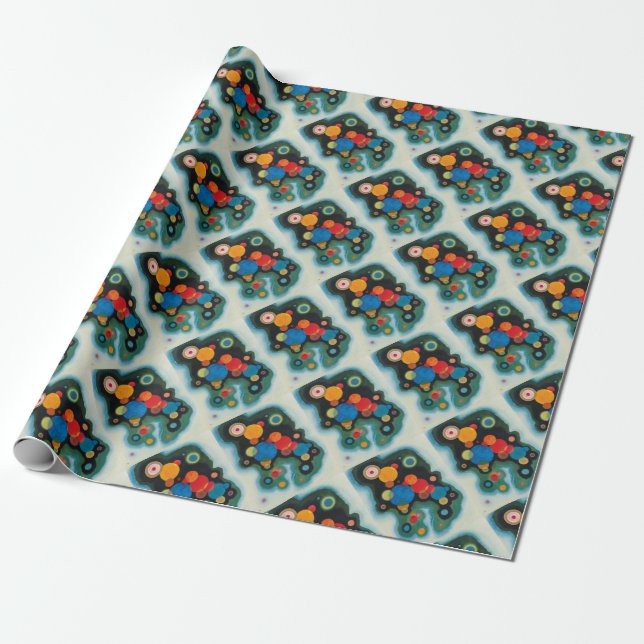 Kandinsky Deepened Impulse Abstract Oil on Canvas Wrapping Paper (Unrolled)
