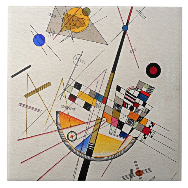 Kandinsky - Delicate Tension,  Ceramic Tile (Front)