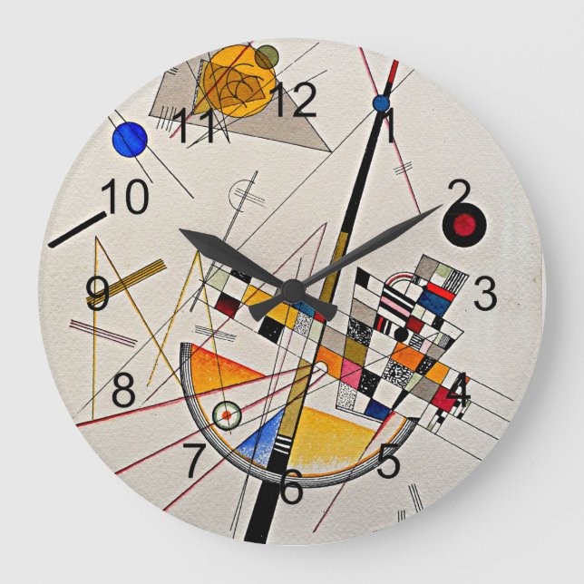 Kandinsky - Delicate tension Large Clock (Front)